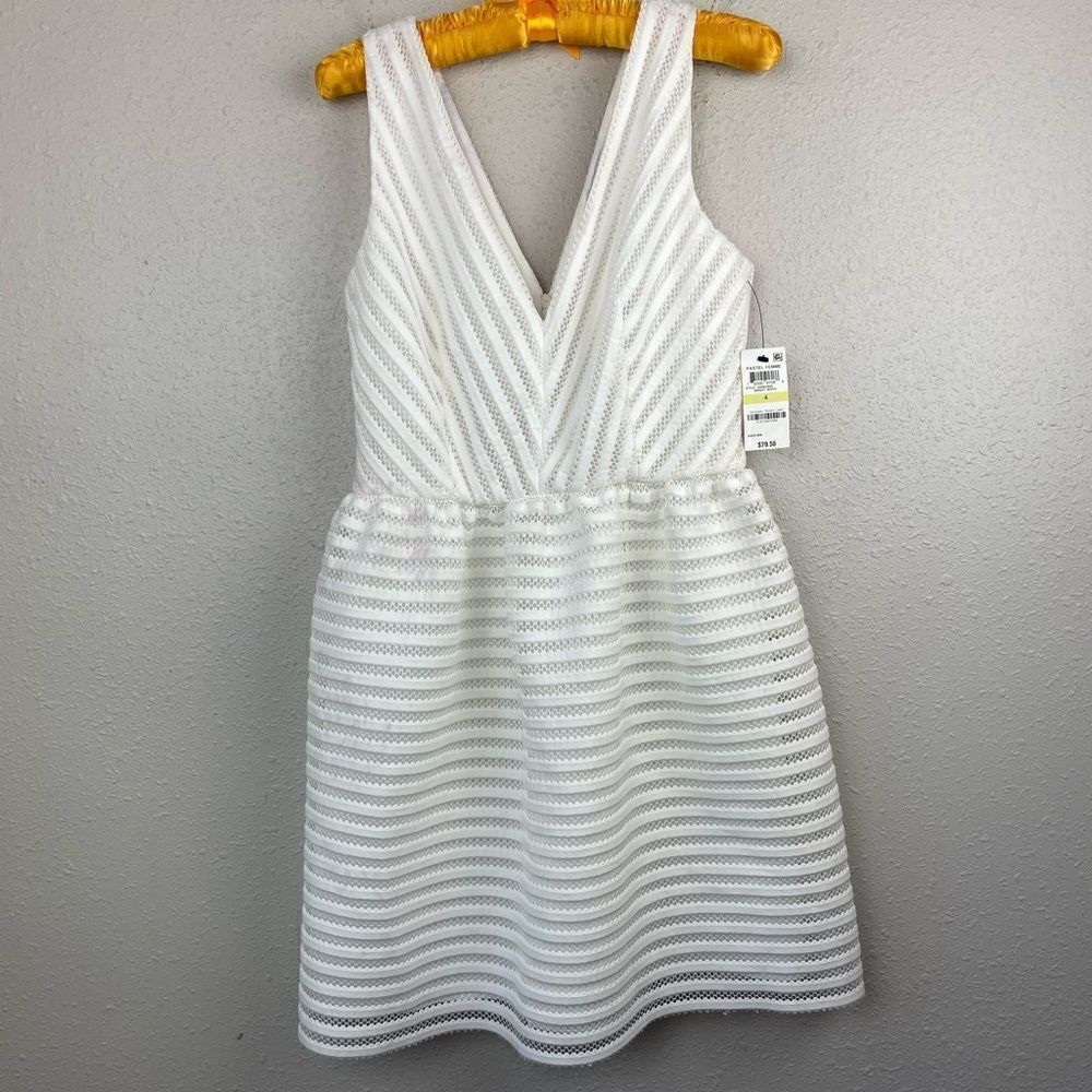 NWT Bar III White V-Neck Midi Dress Size 4